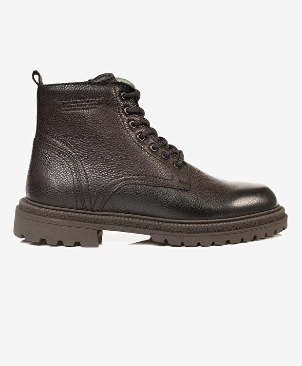 Erkek kahverengi Hakiki Deri Casual Bot - 1