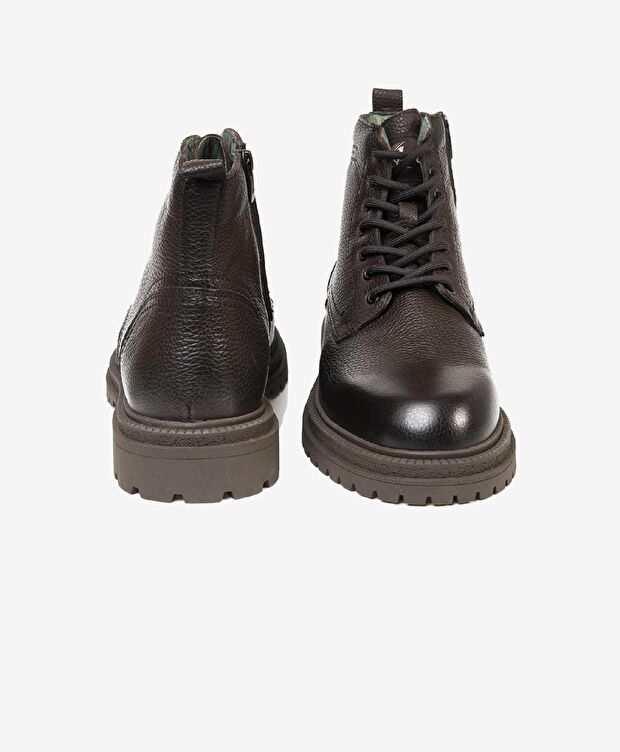 Erkek kahverengi Hakiki Deri Casual Bot - 6