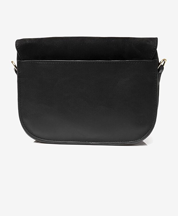 Kadın Siyah Tek Bölmeli Omuz Çantası - 4