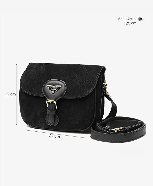 Kadın Siyah Tek Bölmeli Omuz Çantası - 5