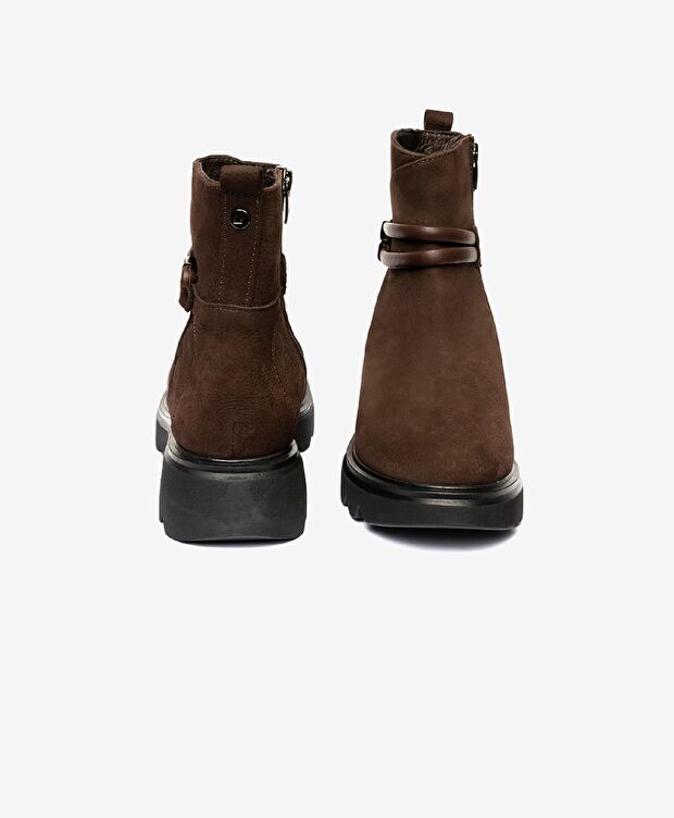 Kadın Kahverengi Hakiki Deri Comfort Bot - 6