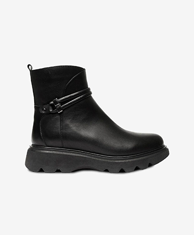 Kadın Siyah Hakiki Deri Comfort Bot - 1