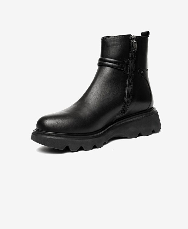 Kadın Siyah Hakiki Deri Comfort Bot - 2