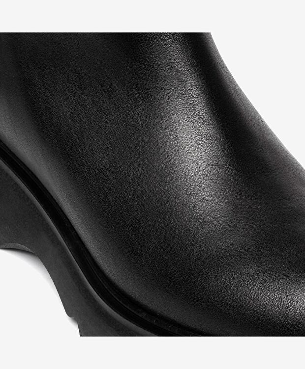 Kadın Siyah Hakiki Deri Comfort Bot - 4