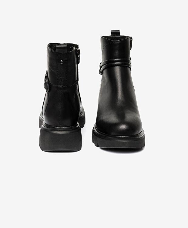 Kadın Siyah Hakiki Deri Comfort Bot - 6