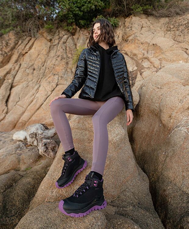 Kadın Siyah Mor Su Geçirmez Outdoor Bot - 8