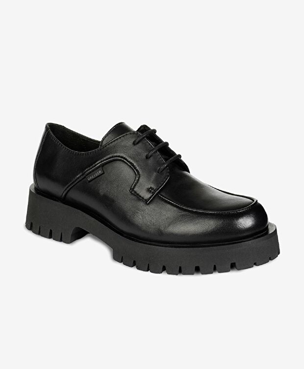 Kadın Siyah Hakiki Deri Oxford Ayakkabı - 2