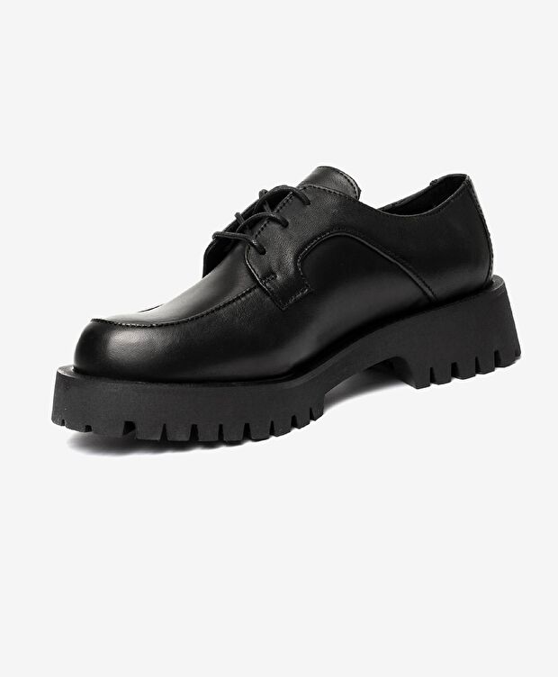 Kadın Siyah Hakiki Deri Oxford Ayakkabı - 3