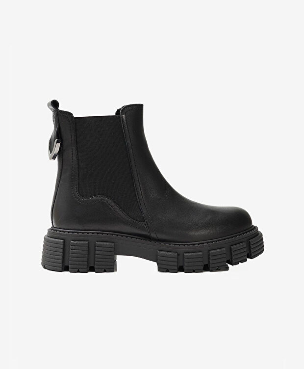 Kadın Siyah Hakiki Deri Chelsea Bot - 2