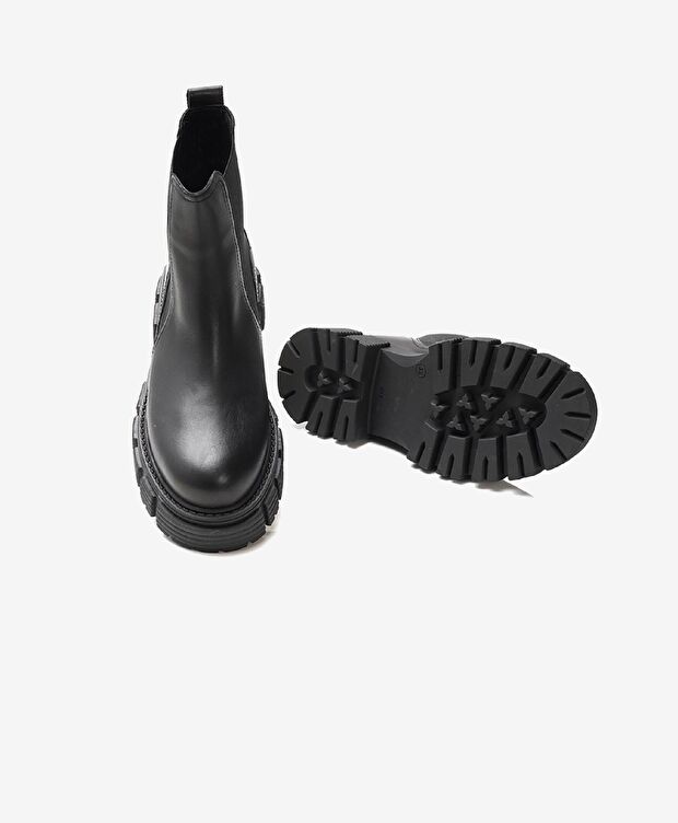 Kadın Siyah Hakiki Deri Chelsea Bot - 6