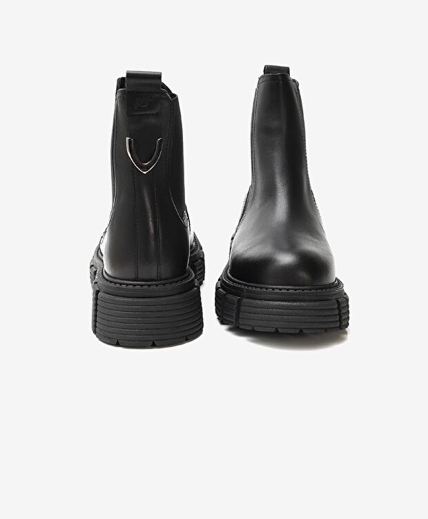 Kadın Siyah Hakiki Deri Chelsea Bot - 7