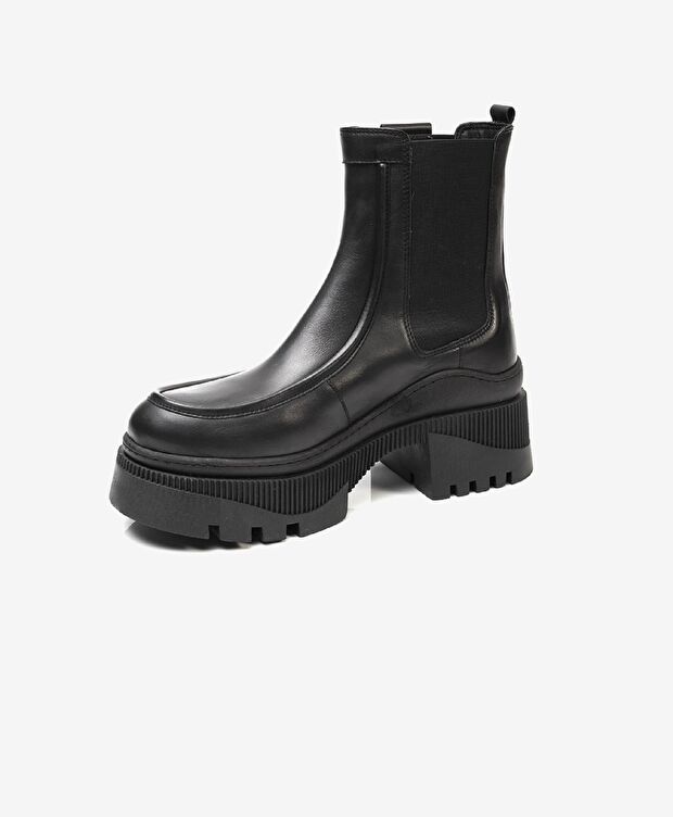 Kadın Siyah Hakiki Deri Memory Foam Taban Chelsea Bot - 2