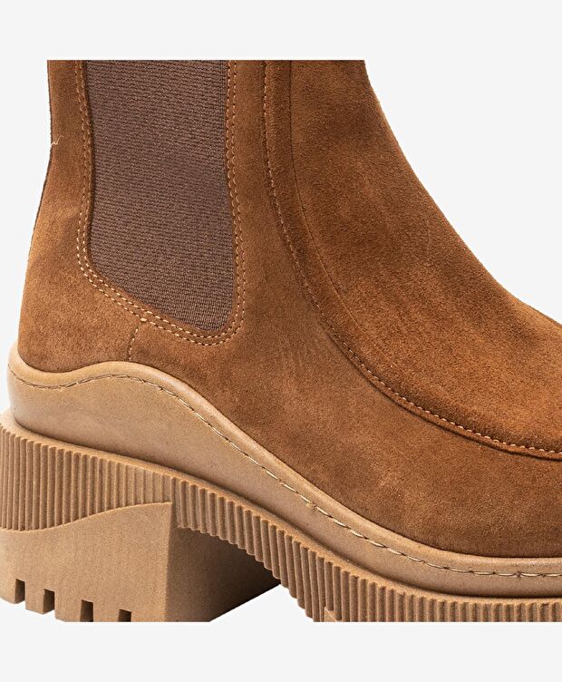 Kadın Taba Hakiki Deri Chelsea Bot - 5