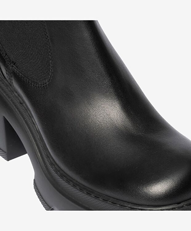 Kadın Siyah Hakiki Deri Chelsea Bot - 4