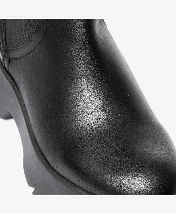 Kadın Siyah Hakiki Deri Chelsea Bot - 4
