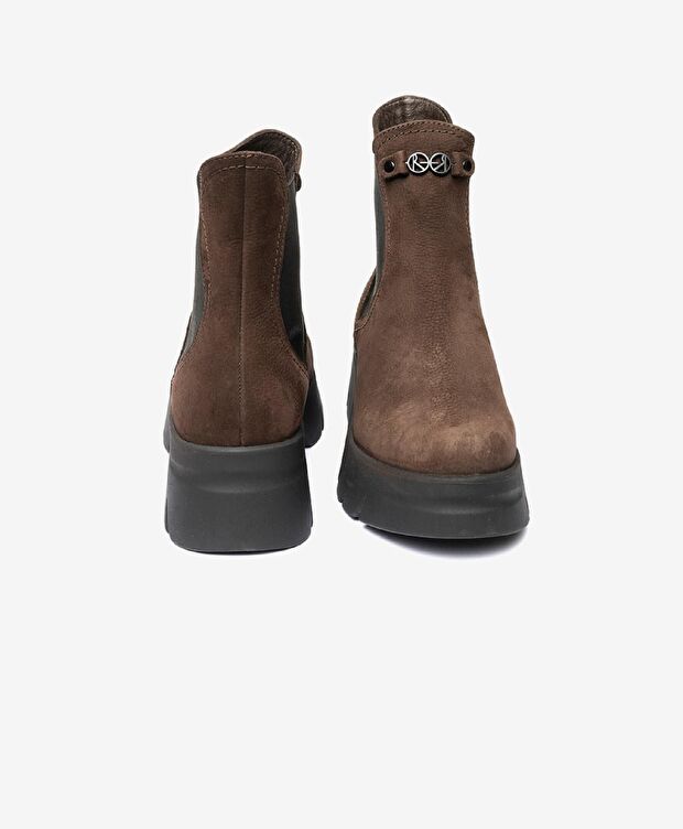 Kadın Kahverengi Hakiki Deri Chelsea Bot - 6