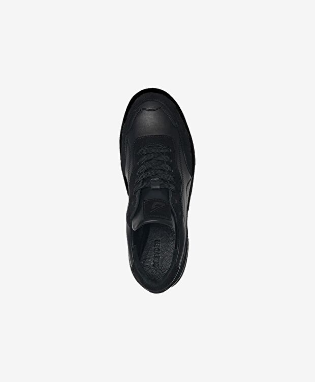 Kadın Siyah Hakiki Deri Sneaker Ayakkabı 3K2SA33071 - 3