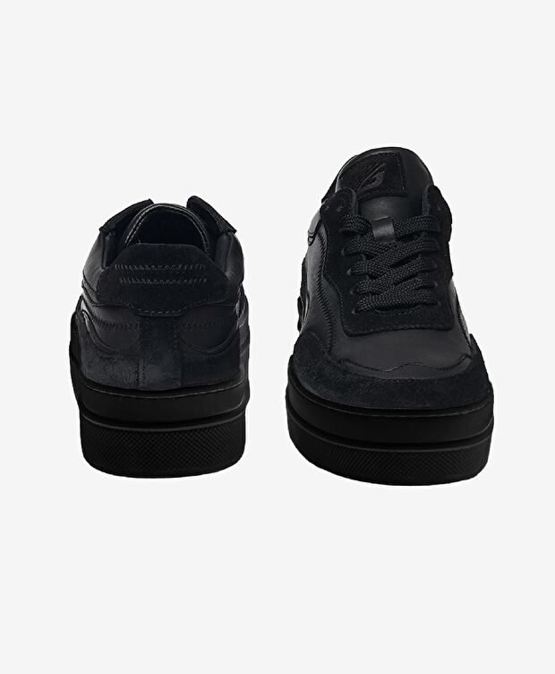 Kadın Siyah Hakiki Deri Sneaker Ayakkabı 3K2SA33071 - 6