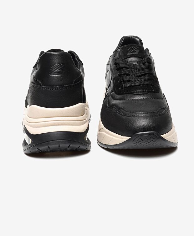 Kadın Siyah Hakiki Deri Spor Ayakkabı - 6