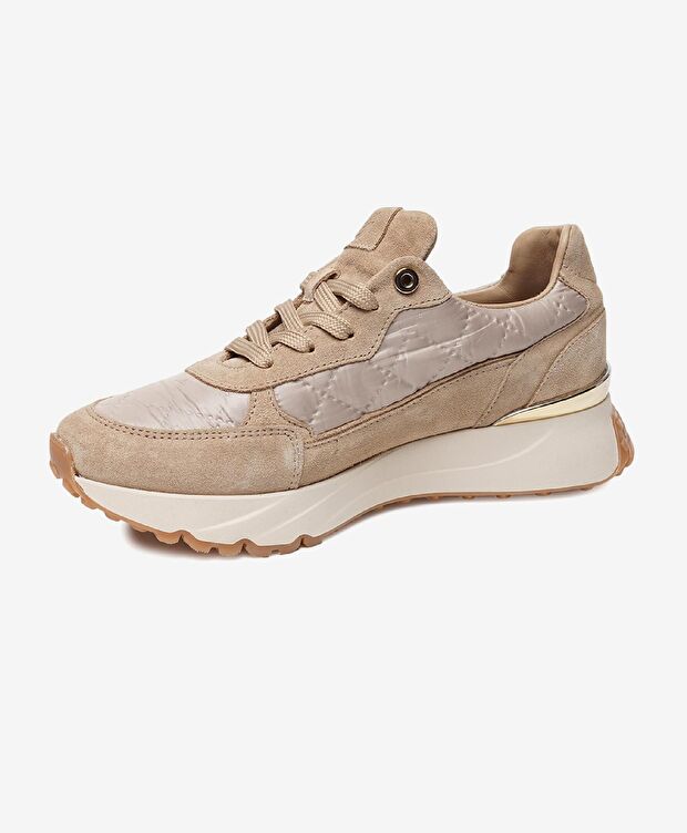 Kadın Koyu Bej Hakiki Deri Spor Ayakkabı - 3