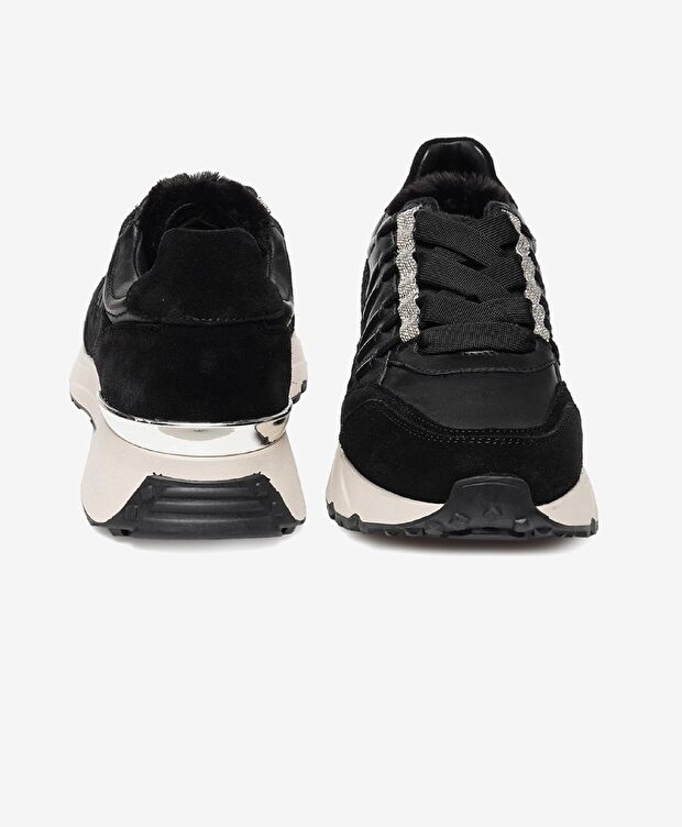 Kadın Siyah Hakiki Deri Spor Ayakkabı - 7