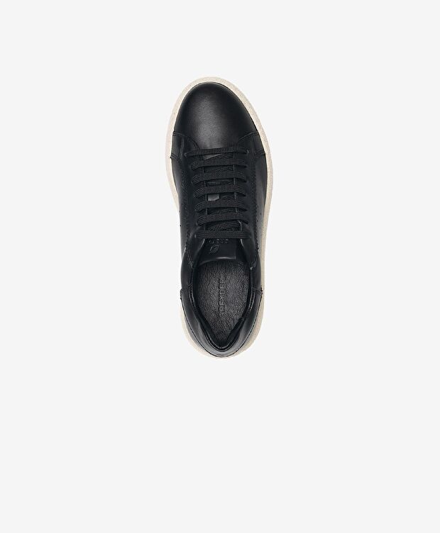 Kadın Siyah Hakiki Deri Termo Light Taban Sneaker Ayakkabı - 3