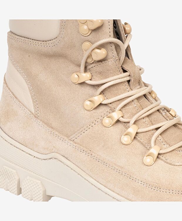 Kadın Bej Hakiki Deri Termo Taban Casual Bot - 5