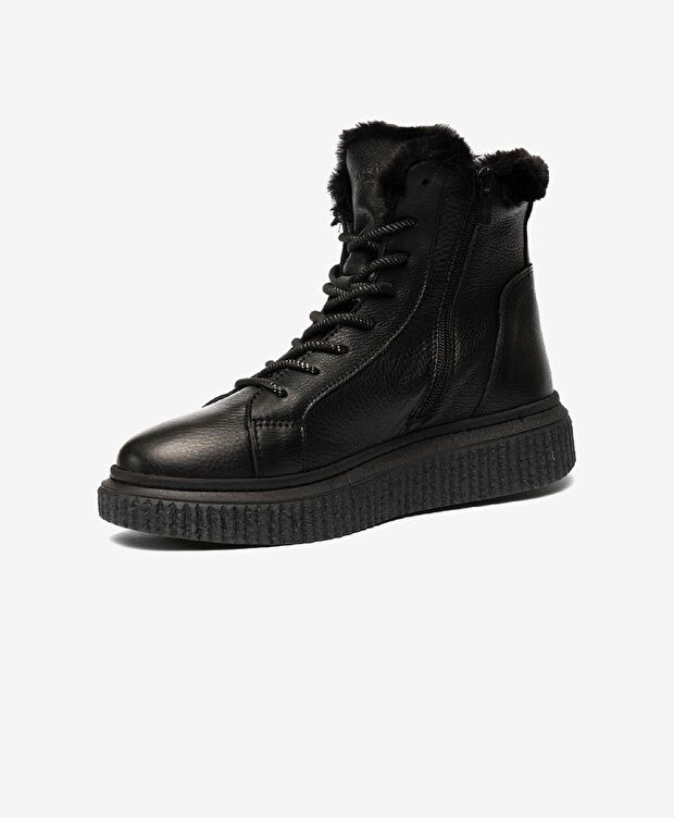 Kadın Siyah Hakiki Deri Comfort Bot - 2