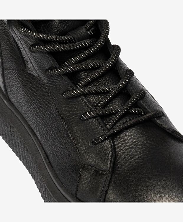 Kadın Siyah Hakiki Deri Comfort Bot - 4