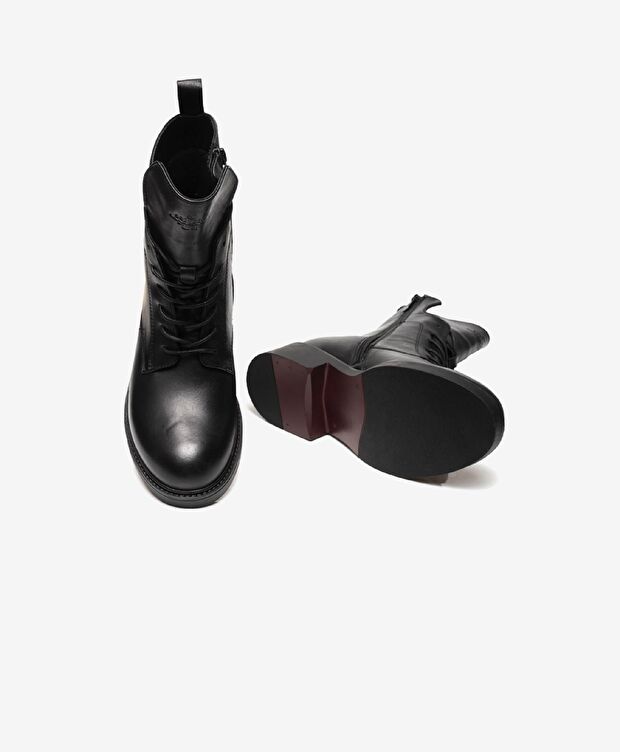 Kadın Siyah Hakiki Deri Casual Bot - 5