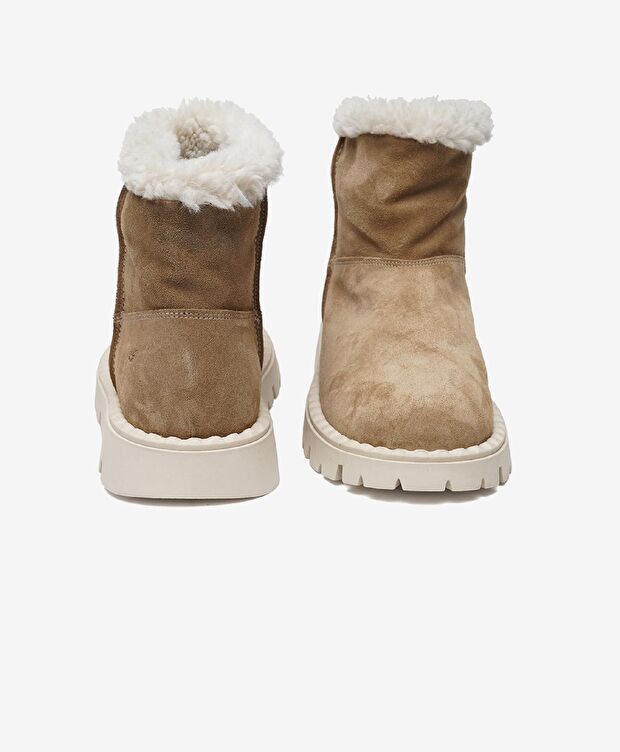 Kadın Koyu Bej Hakiki Deri Casual Bot - 7