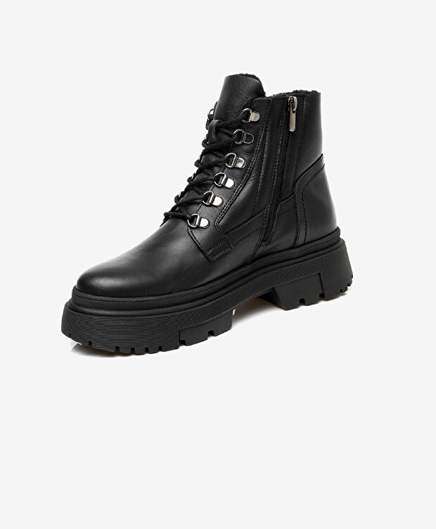 Kadın Siyah Hakiki Deri Termo Light Taban Casual Bot - 2