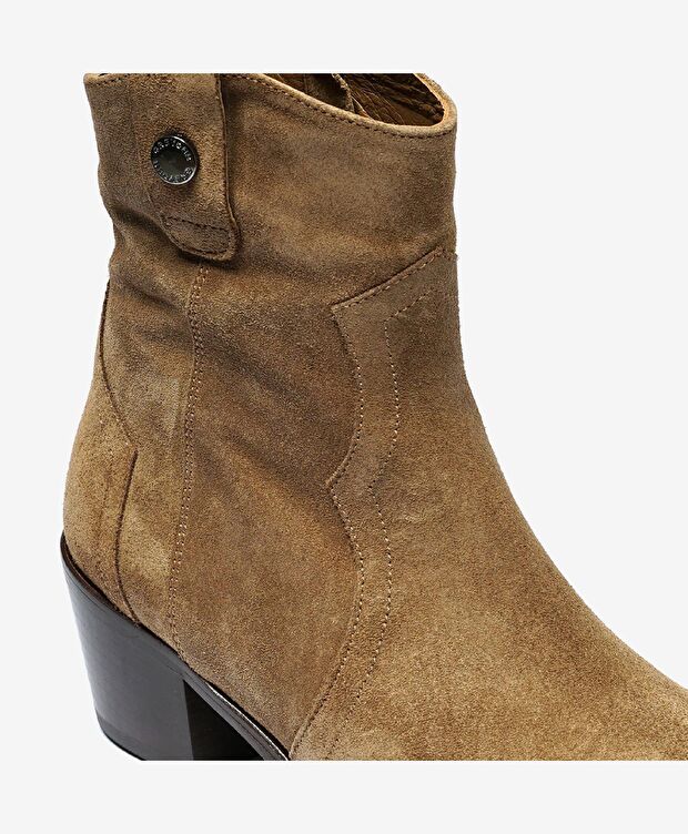 Kadın Hakiki Deri Taba Topuklu Bot - 4