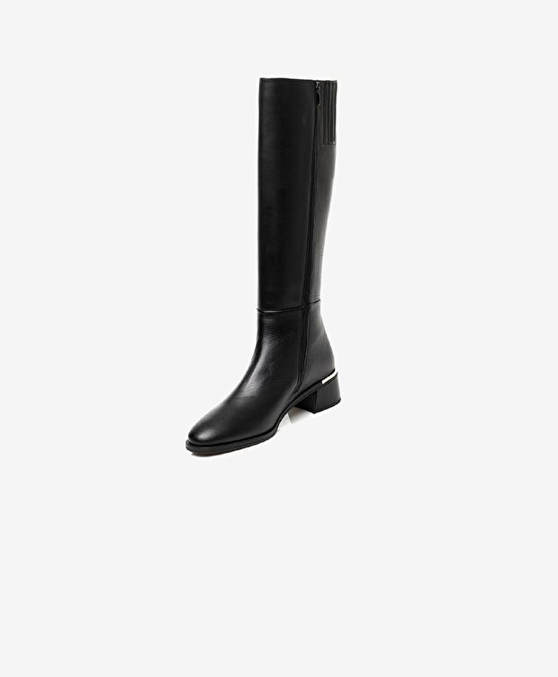 Kadın Siyah Hakiki Deri Çizme - 2