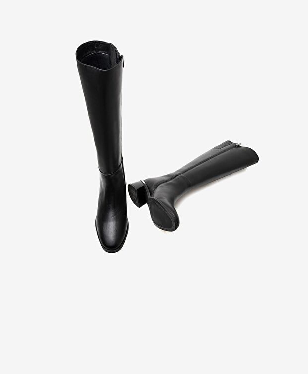 Kadın Siyah Hakiki Deri Çizme - 5