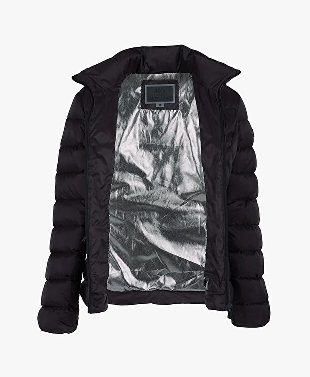 Kadın Siyah Suya Dayanıklı Kaz Tüyü Mont - 4