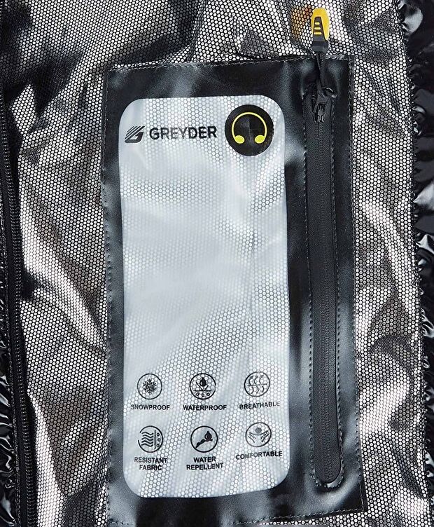 Kadın Parlak Siyah Suya Dayanıklı Kaz Tüyü Mont - 6