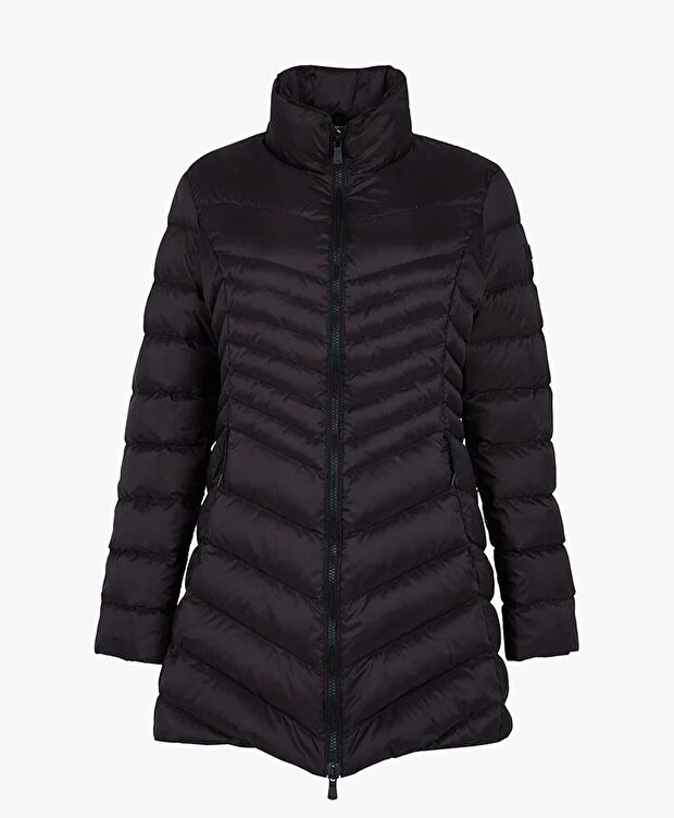 Kadın Siyah Suya Dayanıklı Kaz Tüyü Mont - 1