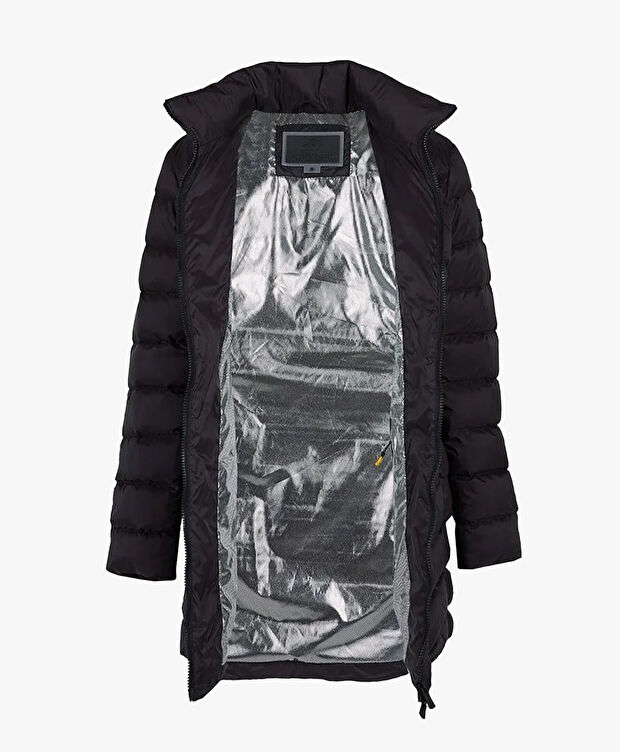 Kadın Siyah Suya Dayanıklı Kaz Tüyü Mont - 6