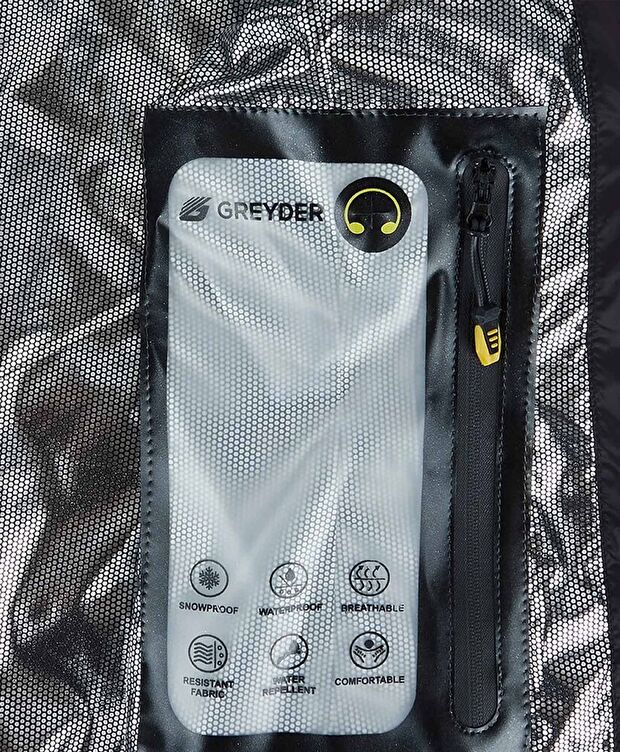 Kadın Siyah Suya Dayanıklı Kaz Tüyü Mont - 7