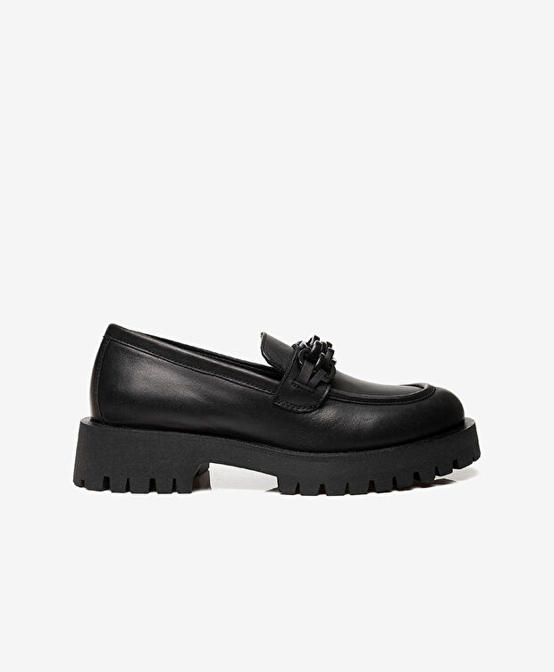 Kadın Siyah Hakiki Deri Eva Taban Loafer Ayakkabı - 2