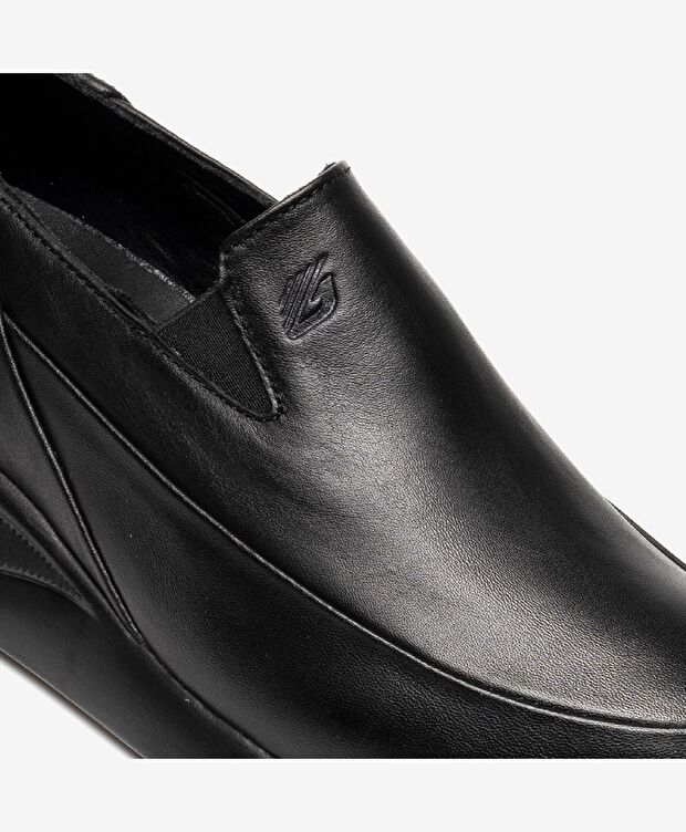 Kadın Siyah Hakiki Deri Comfort Ayakkabı - 5