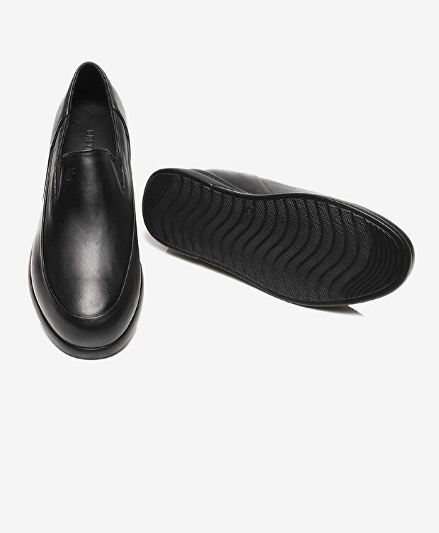 Kadın Siyah Hakiki Deri Comfort Ayakkabı - 6