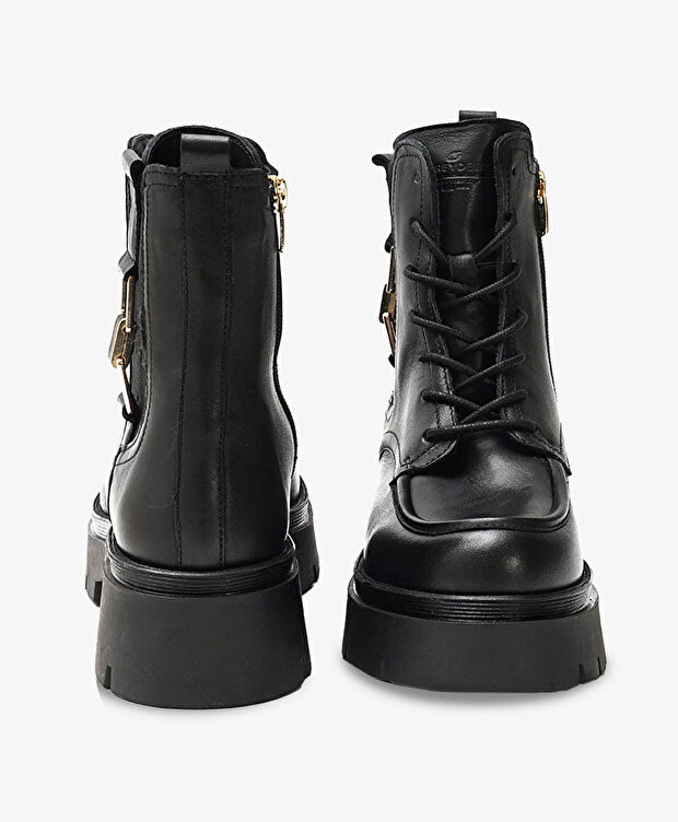 Kadın Siyah Hakiki Deri Memory Foam Taban Casual Bot - 6