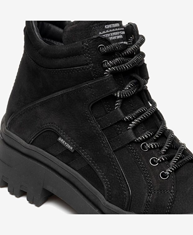 Kadın Siyah Hakiki Deri Casual Bot - 4