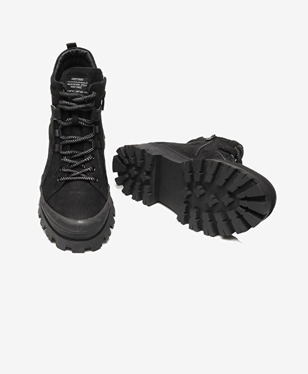 Kadın Siyah Hakiki Deri Casual Bot - 5