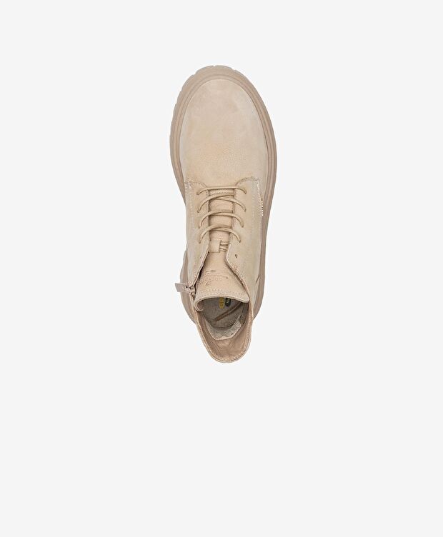 Kadın Koyu Bej Hakiki Deri Casual Bot - 3