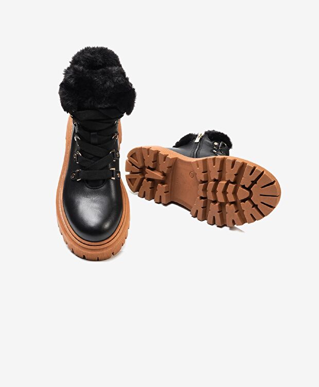 Kadın Siyah Hakiki Deri Casual Bot - 5