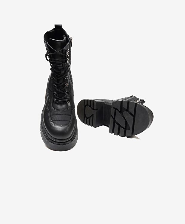 Kadın Siyah Hakiki Deri Casual Bot - 5