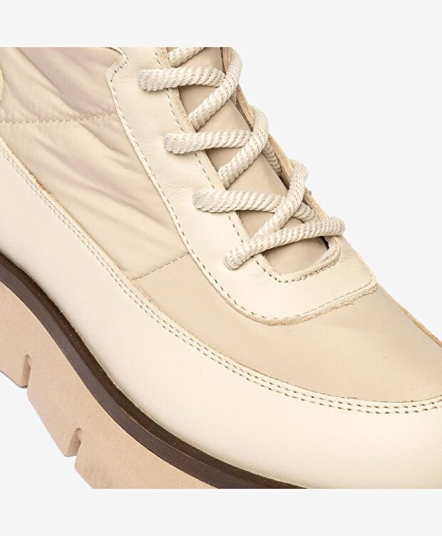 Kadın Ekru Hakiki Deri Casual Bot - 4